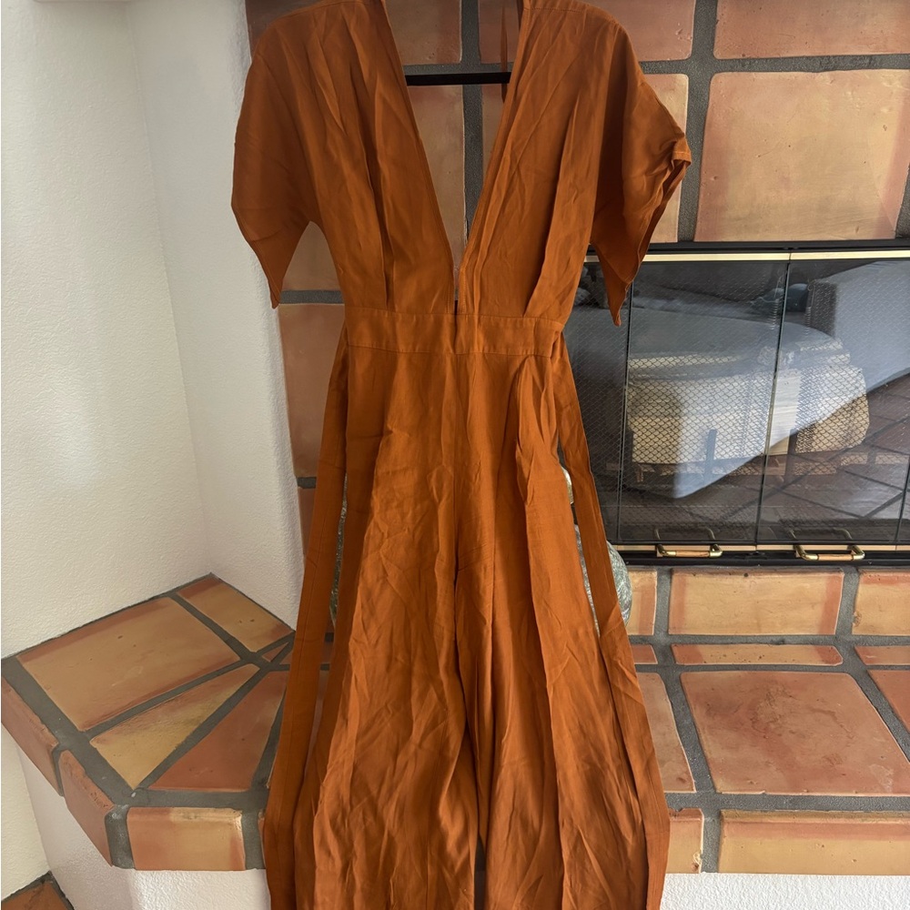 Faithfull the Brand Rust Orange Jumpsuit size XS: Bohemian Resort Wear